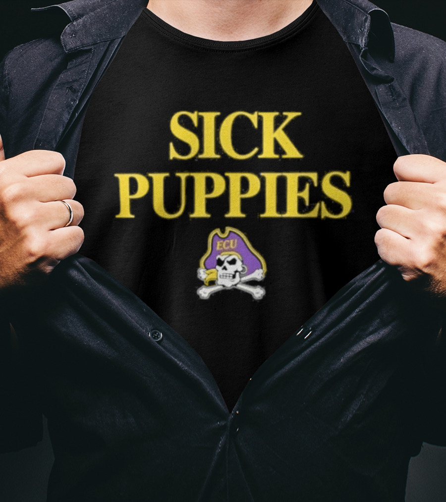 East Carolina Pirates ECU Sick Puppies Baseball 2026 T-Shirt