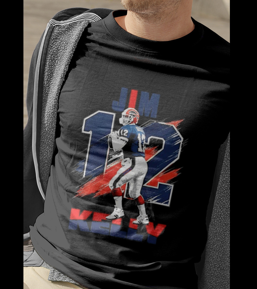 Jim Kelly 12 Buffalo Bills Football Player T-Shirt