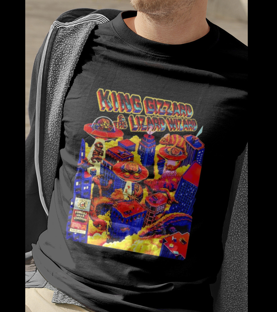 King Gizzard & The Lizard Wizard Forest Hills Stadium Sold Out Giant Monsters City Tour 2026 T-Shirt