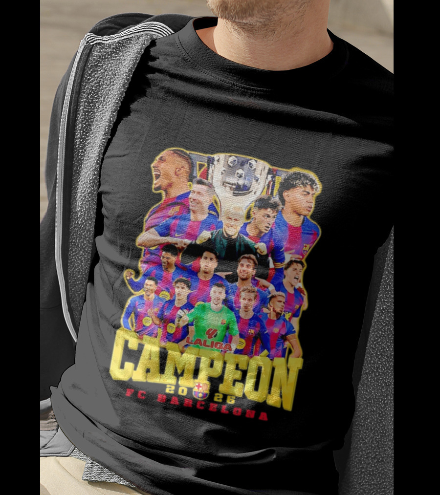 FC Barcelona Campeón La Liga 2023 Trophy Celebration T-Shirt