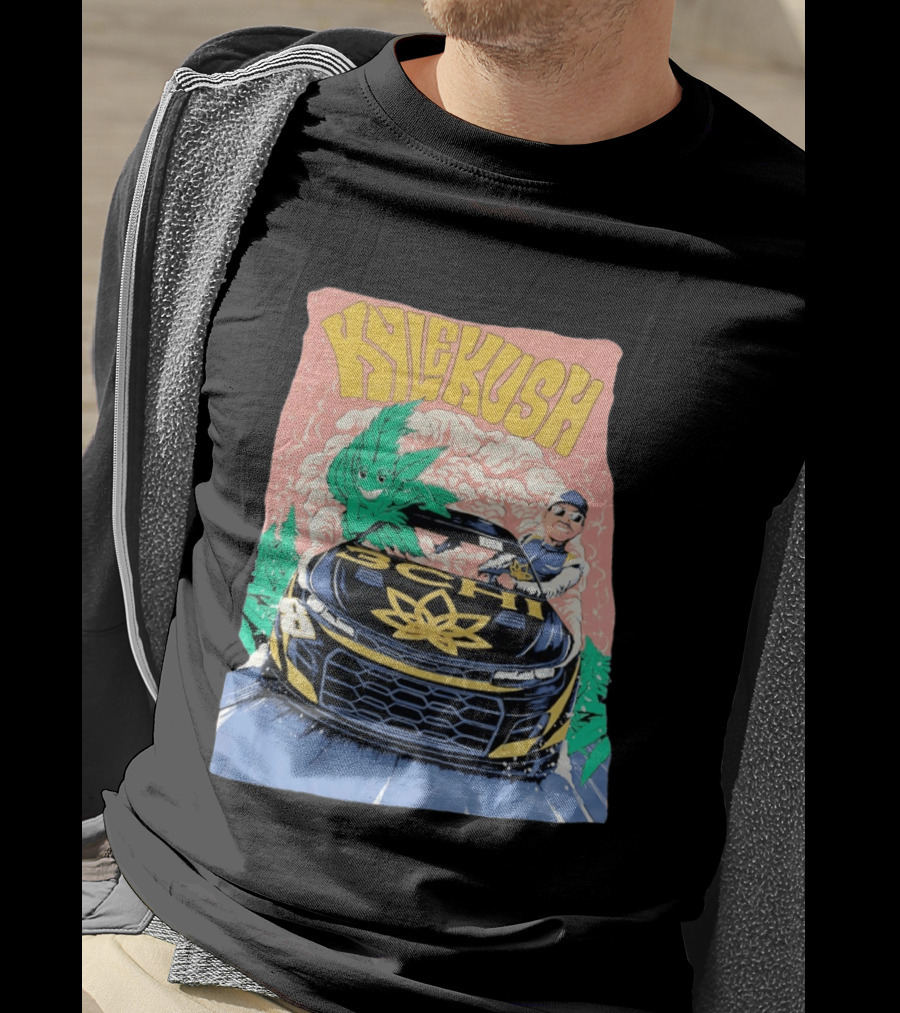 Kyle Kush NASCAR 8 3CHI Racing Car Cannabis T-Shirt
