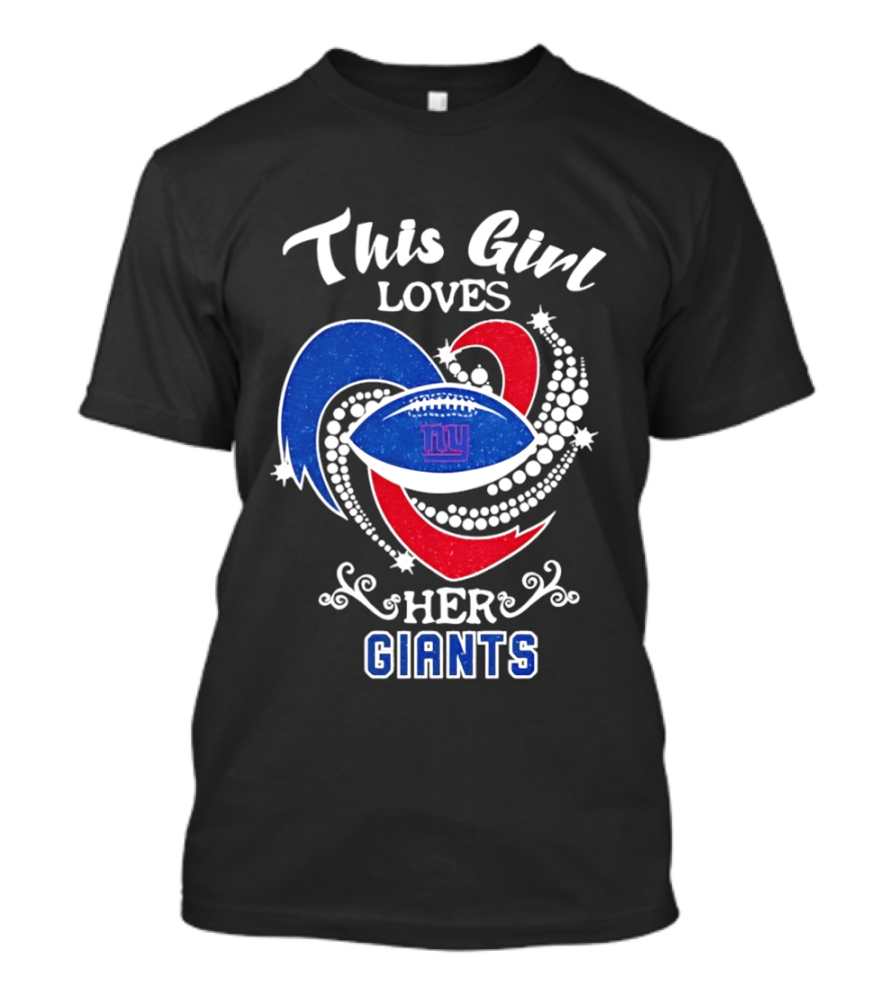 This Girl Loves Her New York Giants Football Fan National League T-Shirt
