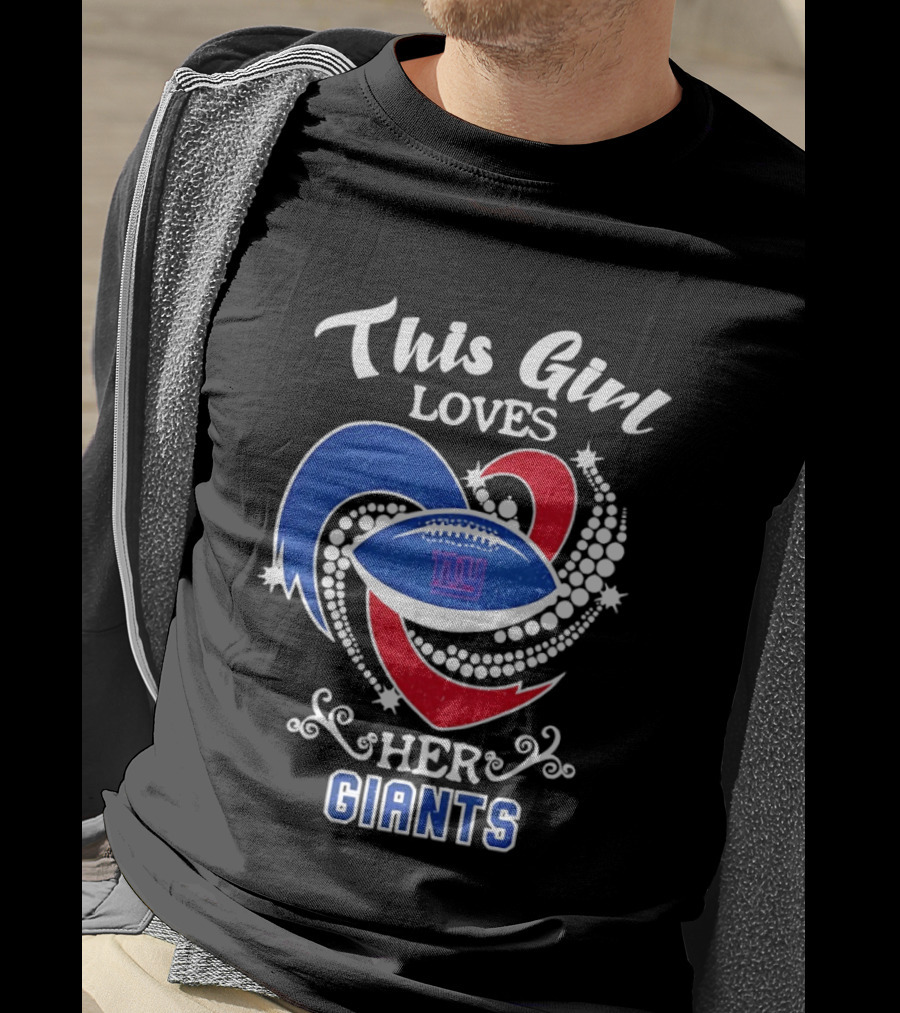 This Girl Loves Her New York Giants Football Fan National League T-Shirt