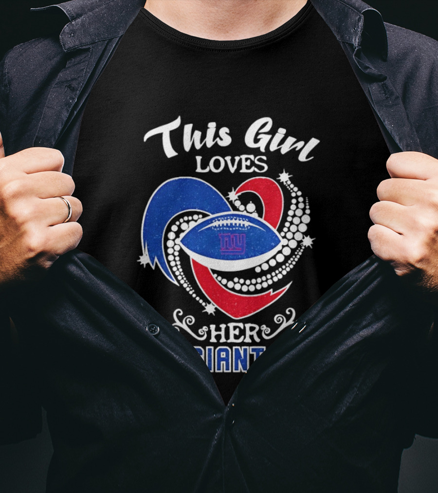 This Girl Loves Her New York Giants Football Fan National League T-Shirt