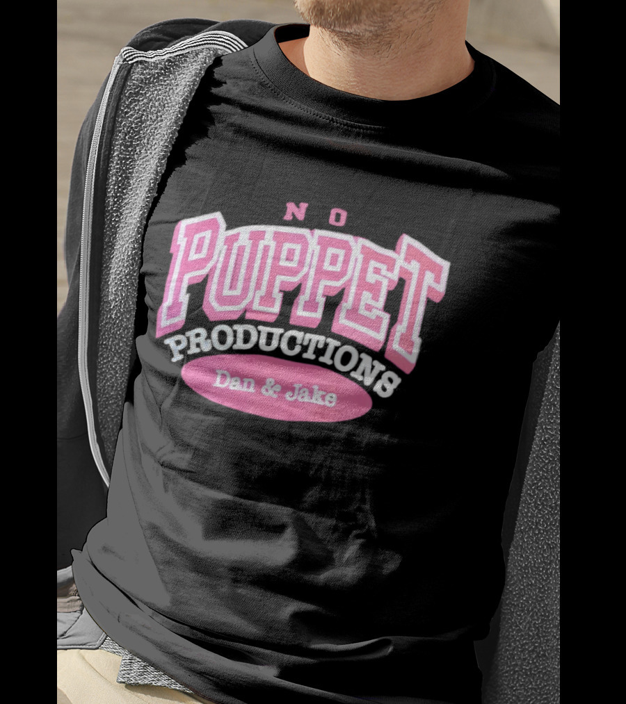 No Puppet Productions Dan & Jake Pink T-Shirt