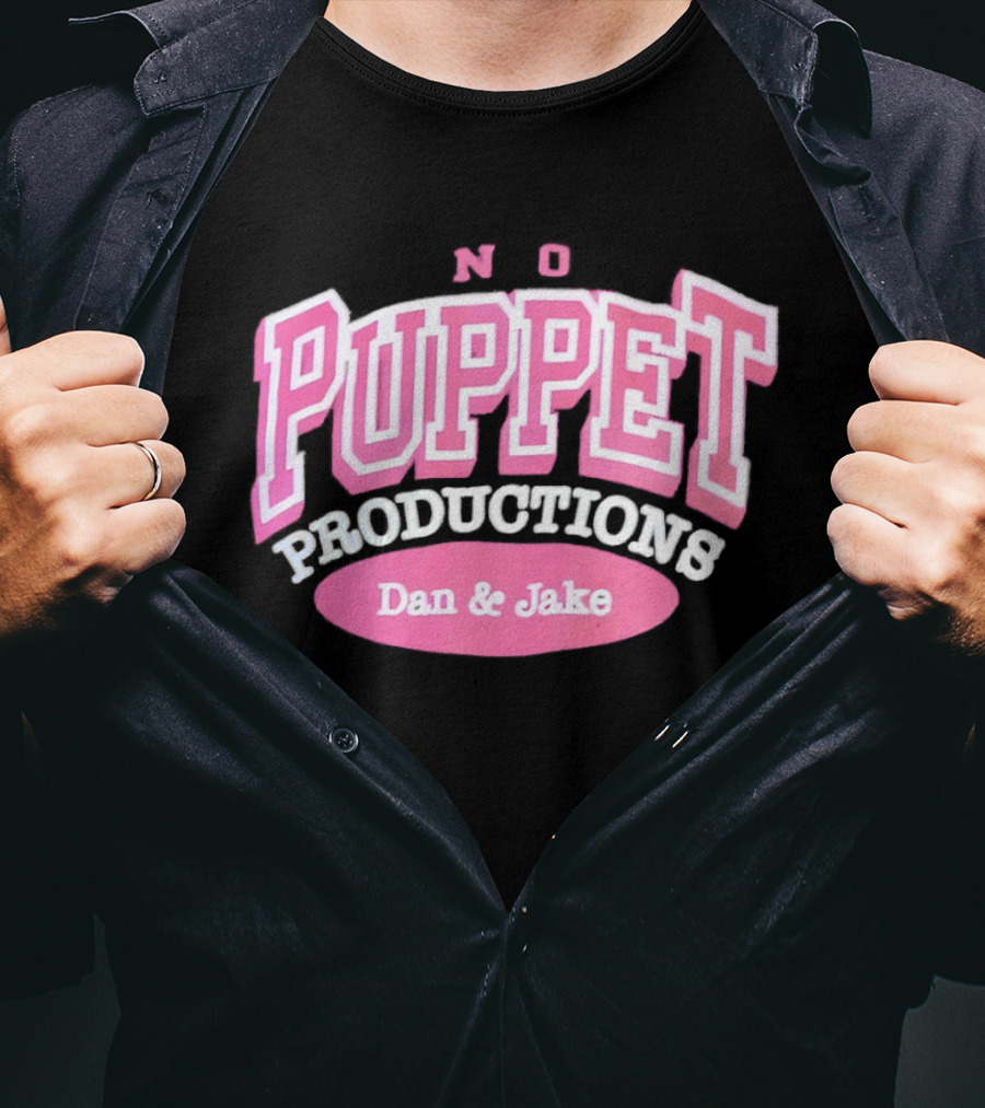 No Puppet Productions Dan & Jake Pink T-Shirt