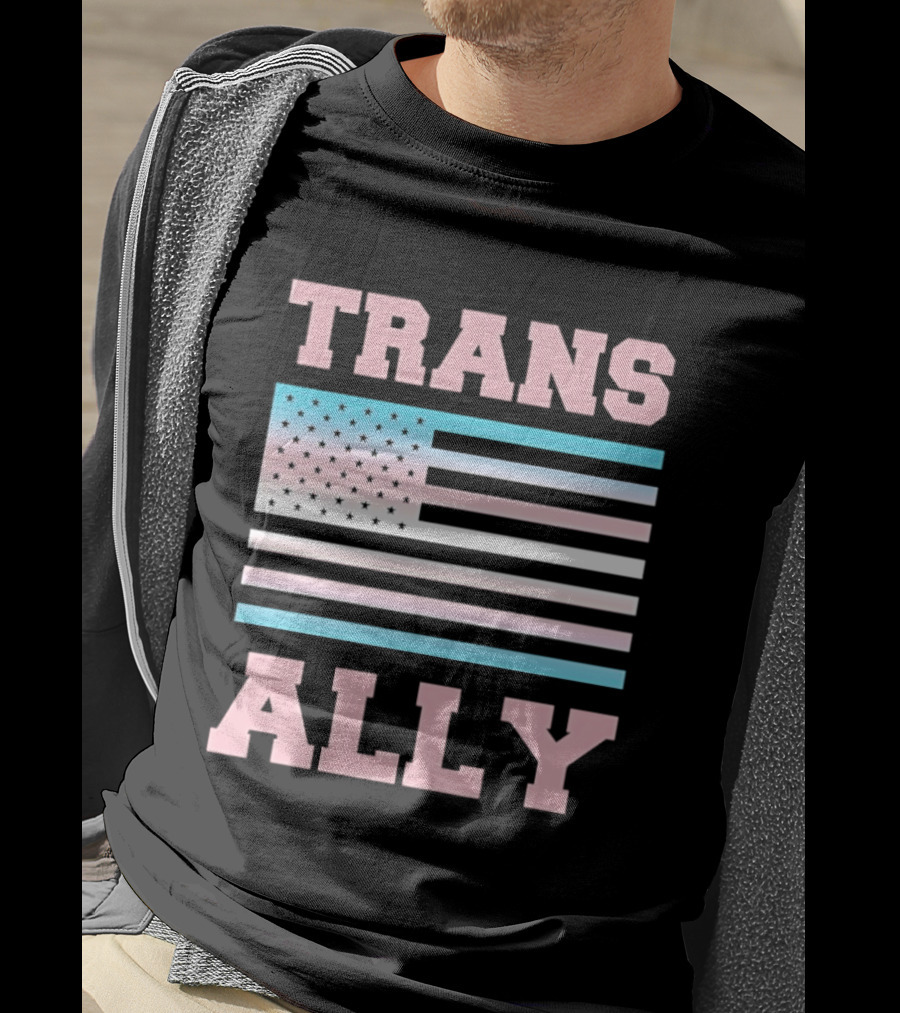Trans Ally Pride USA Flag T-Shirt