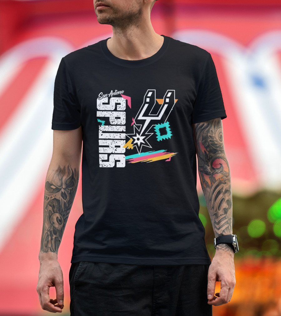 San Antonio Spurs Texas Basketball Retro Style NBA Team T-Shirt