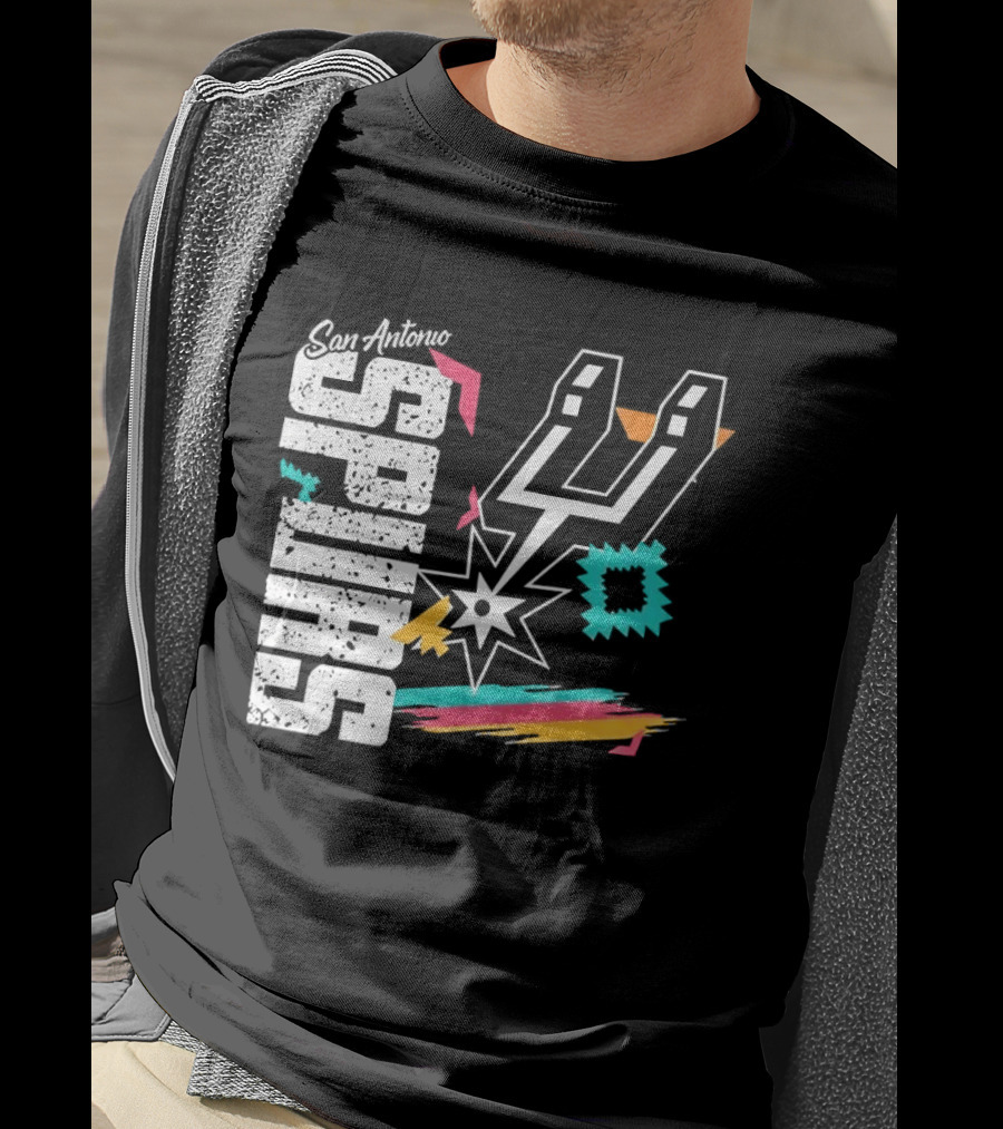San Antonio Spurs Texas Basketball Retro Style NBA Team T-Shirt
