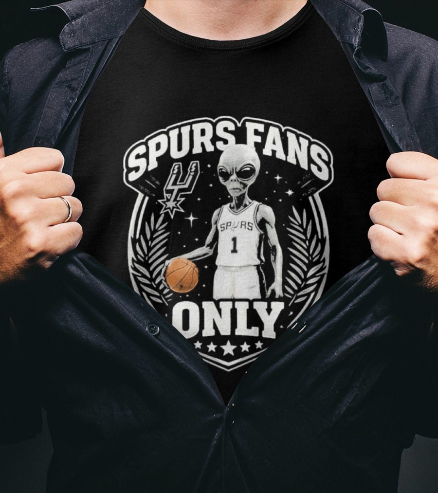 Spurs Fans Only Alien Basketball San Antonio 2026 T-Shirt