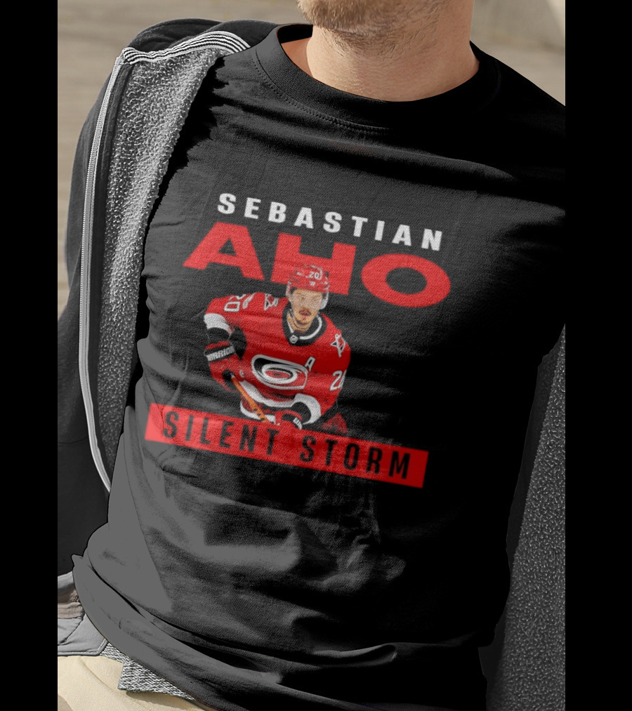 Sebastian Aho Carolina Hurricanes Silent Storm NHL T-Shirt