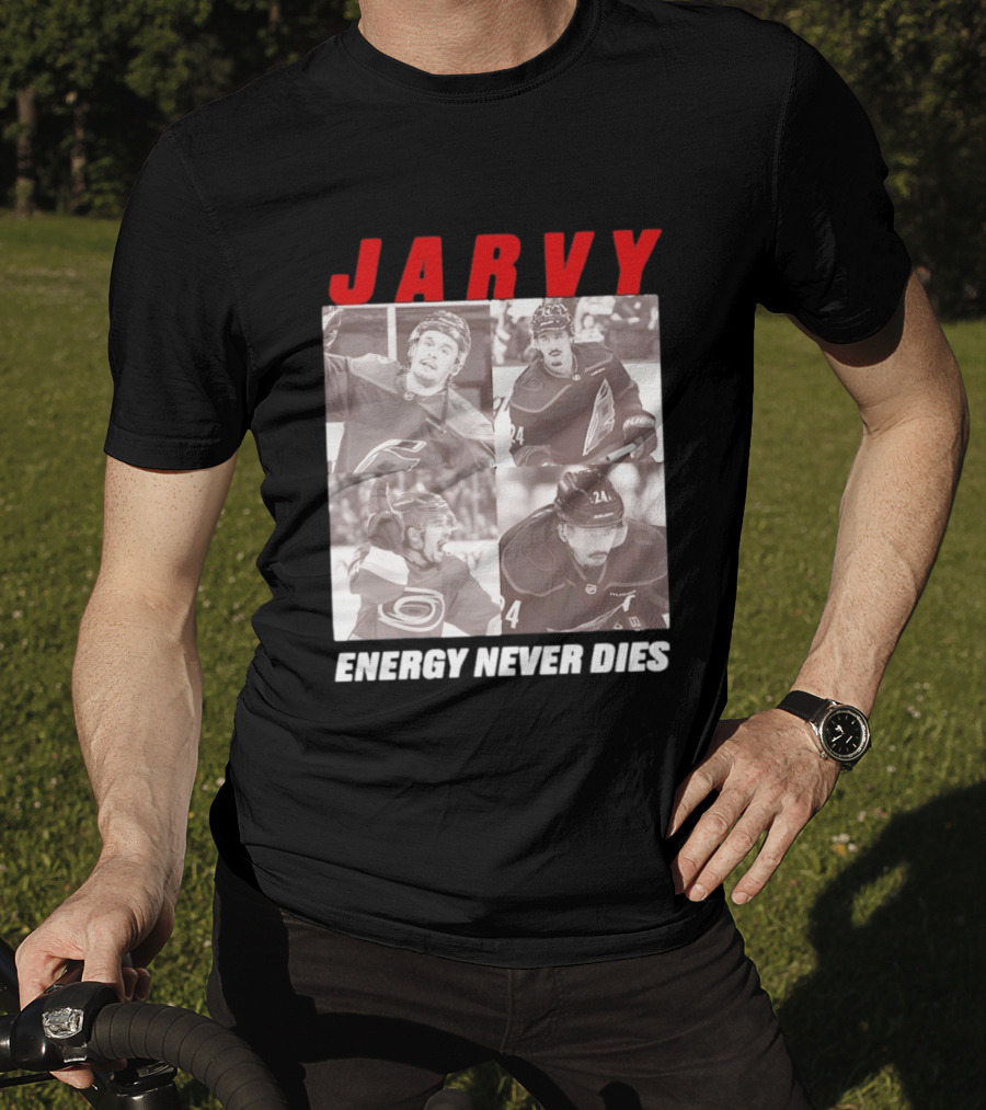 Seth Jarvis Jarvy Carolina Hurricanes Energy Never Dies T-Shirt