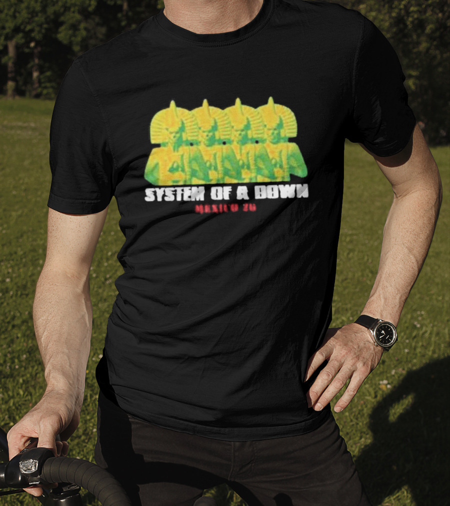 Original System Of A Down Pharaohs CDMX Mexico 2026 Event Estadio GNP Seguros May 27 28 T-Shirt