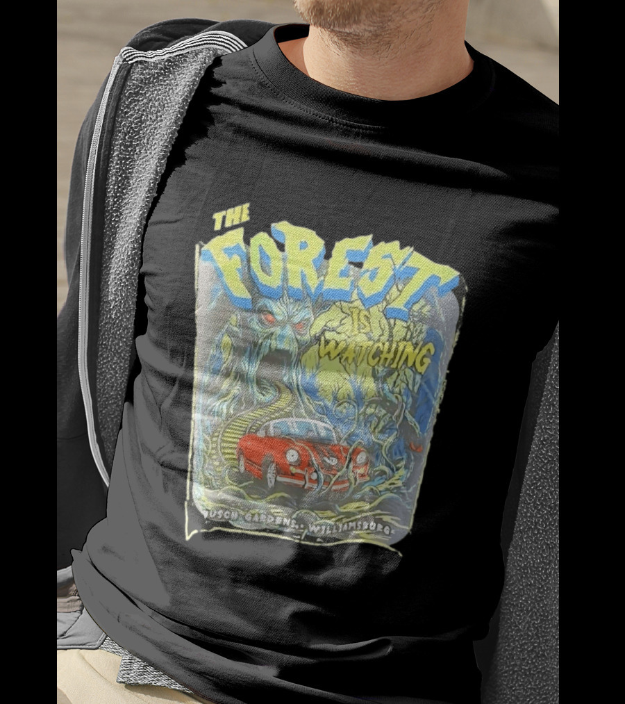 The Forest Is Ing Busch Gardens Williamsburg Red Car And Creepy Trees T-Shirt