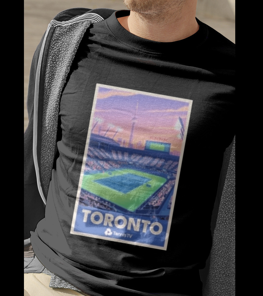 Toronto Tennis Stadium Illustration Tennis TV T-Shirt