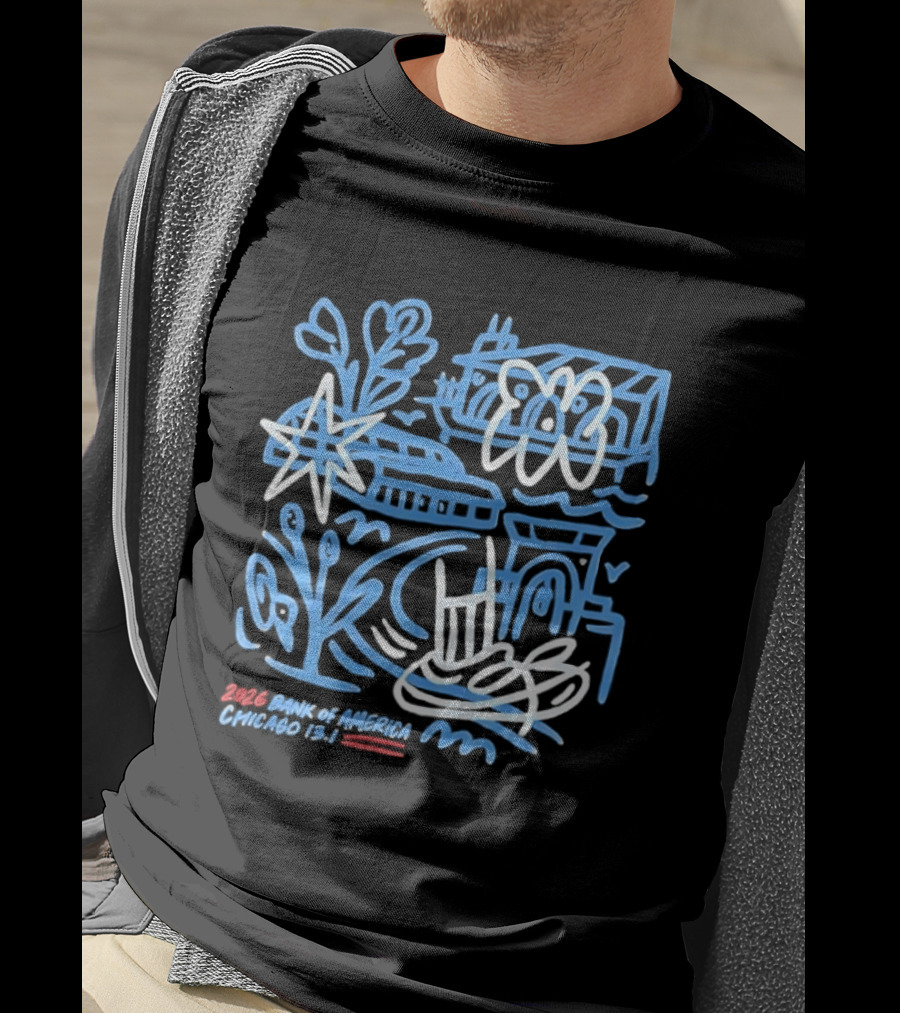 2026 Bank Of America Chicago 13.1 Race Skyline And Landmarks T-Shirt