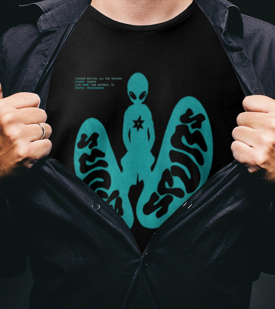 Alien Victor Wembanyama San Antonio Spurs Basketball UFO Subject Aka The Invader 2026 T-Shirt