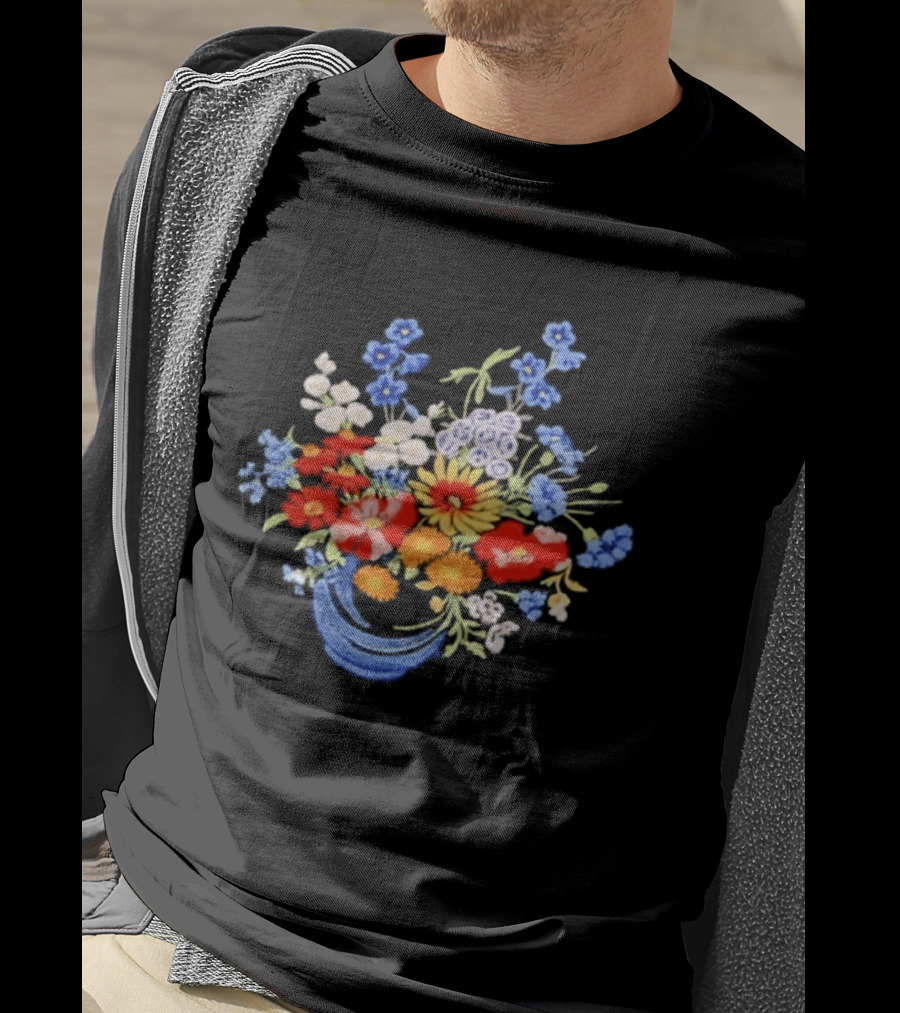Floral Garden Vibrant Watercolor Bouquet T-Shirt