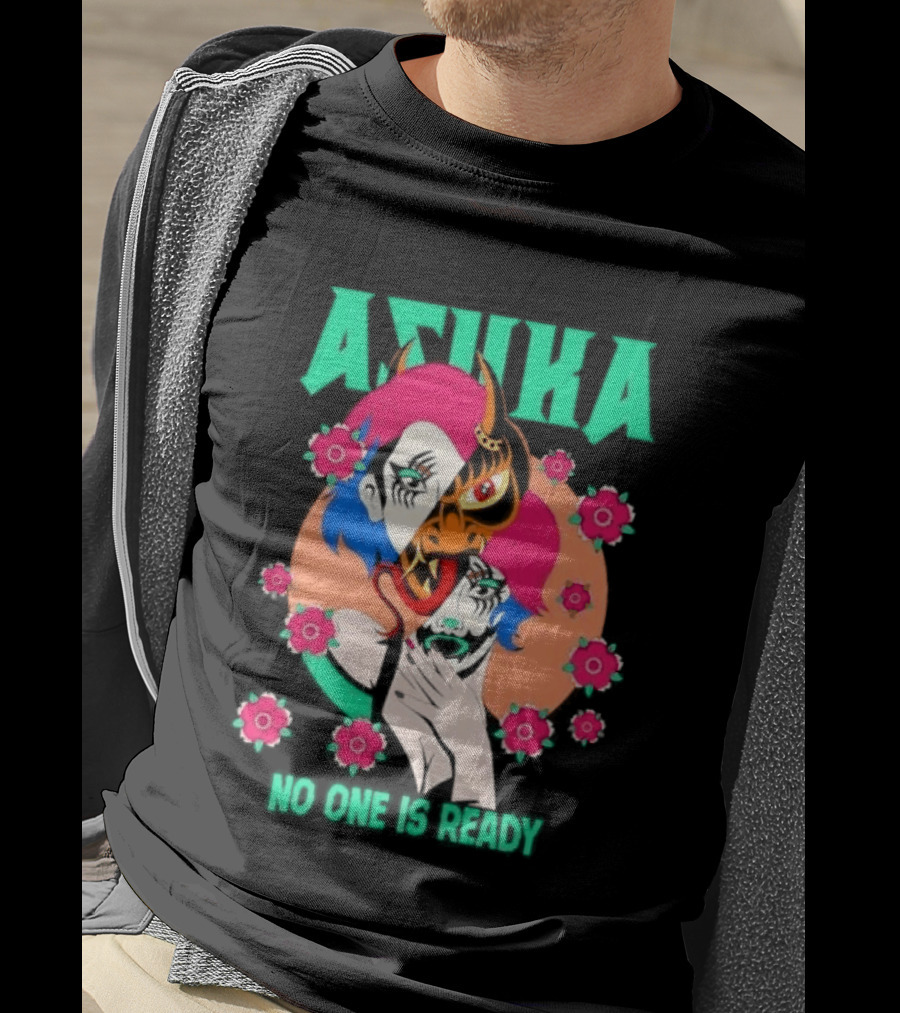 Asuka No One Is Ready Masked Floral T-Shirt