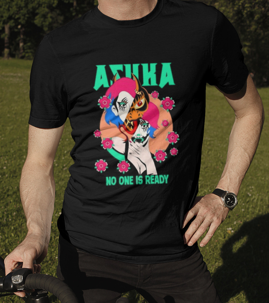 Asuka No One Is Ready Masked Floral T-Shirt