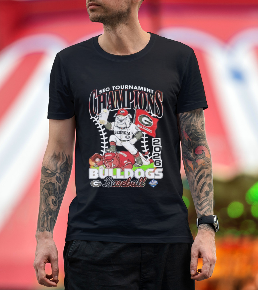 Georgia Bulldogs SEC Tournament Champions 2026 Baseball Victory T-Shirt