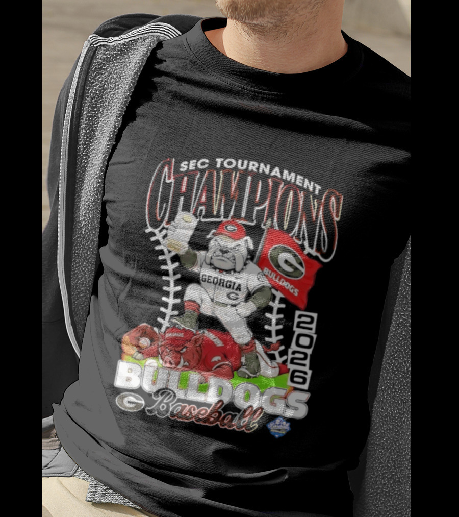 Georgia Bulldogs SEC Tournament Champions 2026 Baseball Victory T-Shirt
