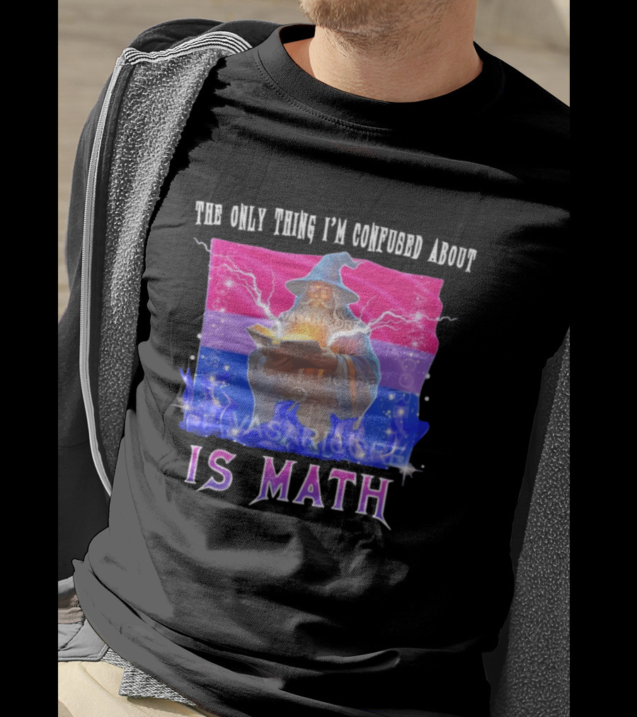 Bisexual Confused About Math Wizard With Flag T-Shirt