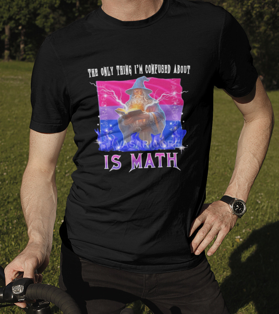 Bisexual Confused About Math Wizard With Flag T-Shirt
