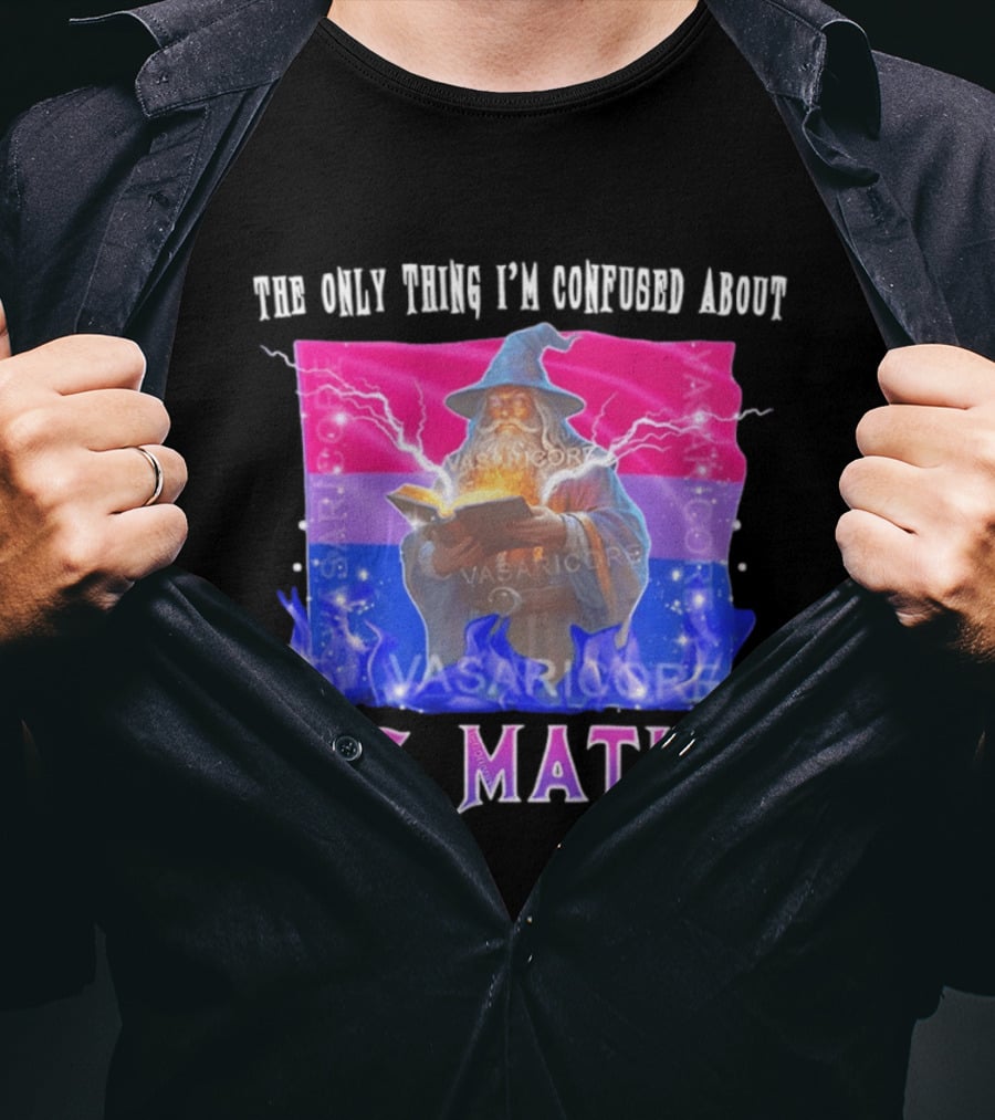 Bisexual Confused About Math Wizard With Flag T-Shirt