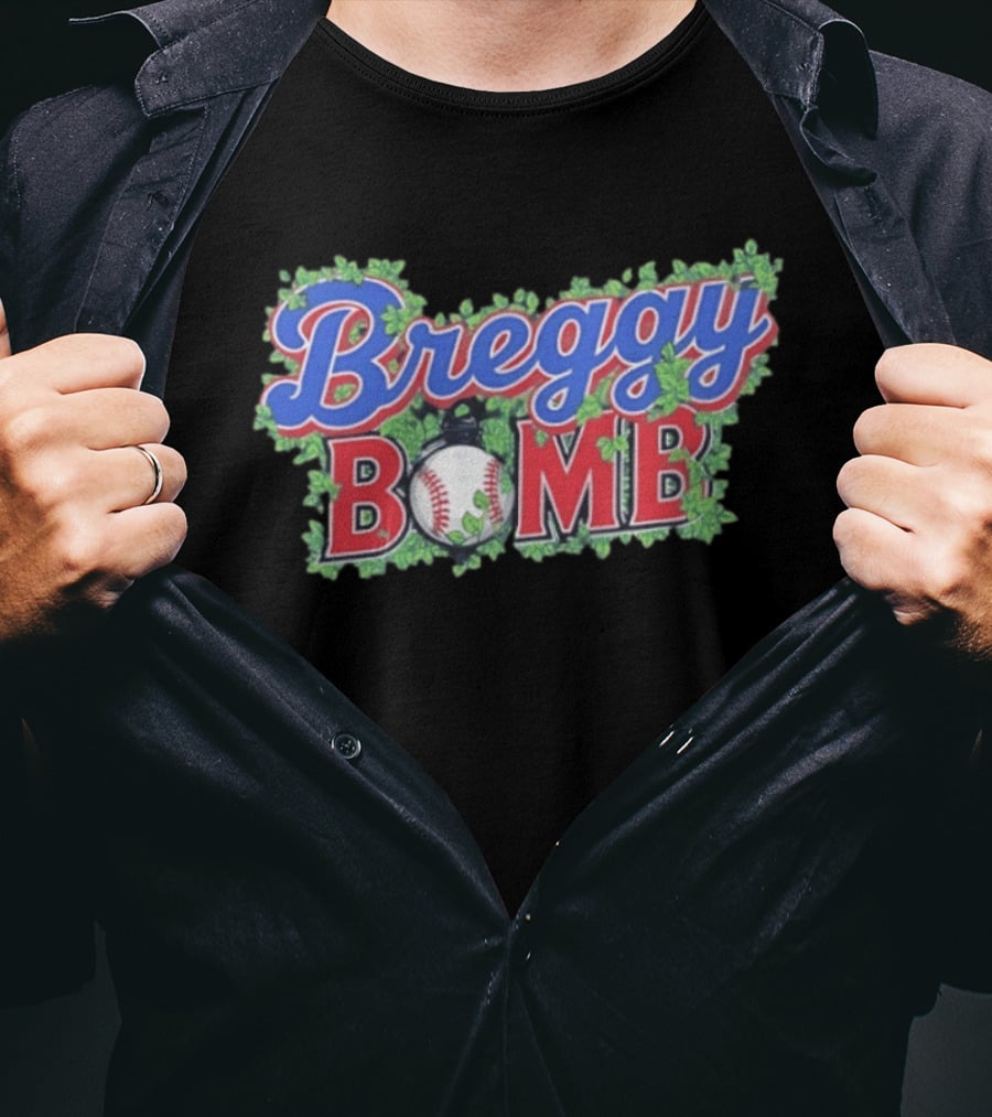 Breggy Bomb Baseball Clover Leaf Chicago T-Shirt