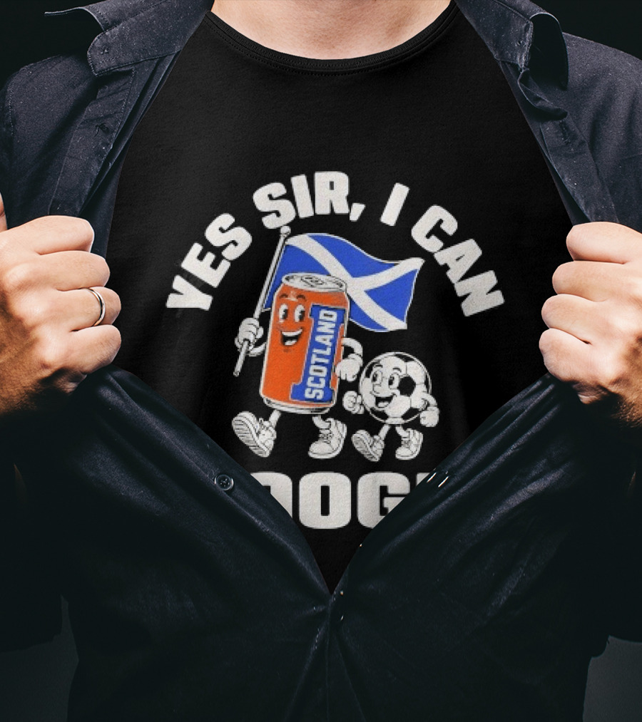 Yes Sir I Can Boogie Scotland Flag Football Soccer Can T-Shirt