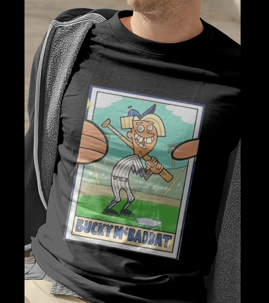 Bucky McBadbat Baseball Card The Fairly OddParents Trading Cards T-Shirt