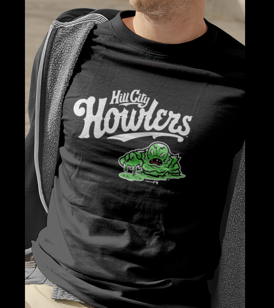 Hill City Howlers Swamp Monster Green Creature T-Shirt