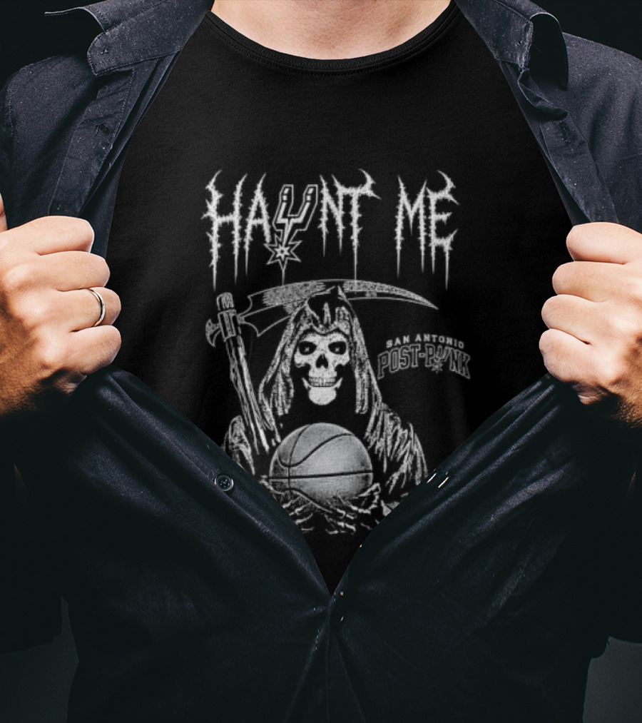 San Antonio Spurs Haunt Me Grim Reaper Basketball T-Shirt