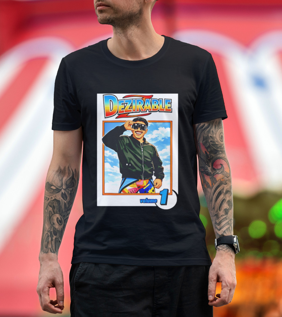Dezirable Volume 1 Manga Cover Retro Style Sunglasses Colorful T-Shirt