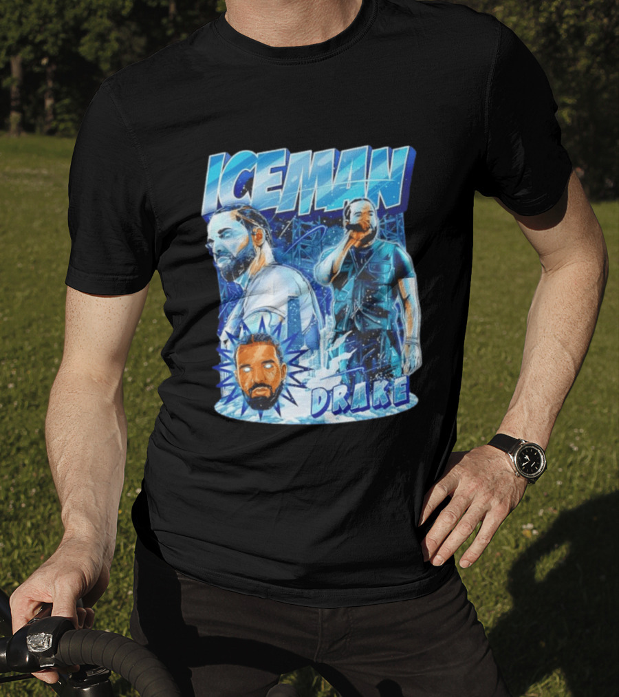 Drake Iceman Glowing Eyes Frozen City T-Shirt