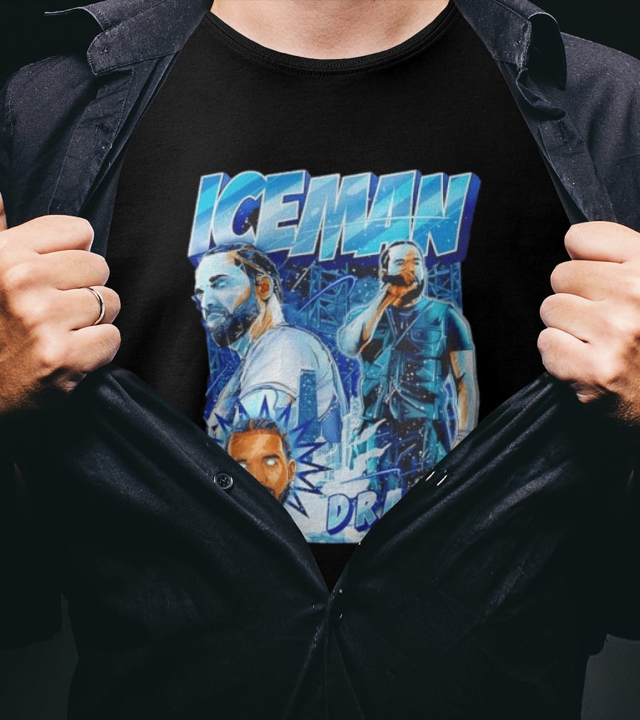 Drake Iceman Glowing Eyes Frozen City T-Shirt