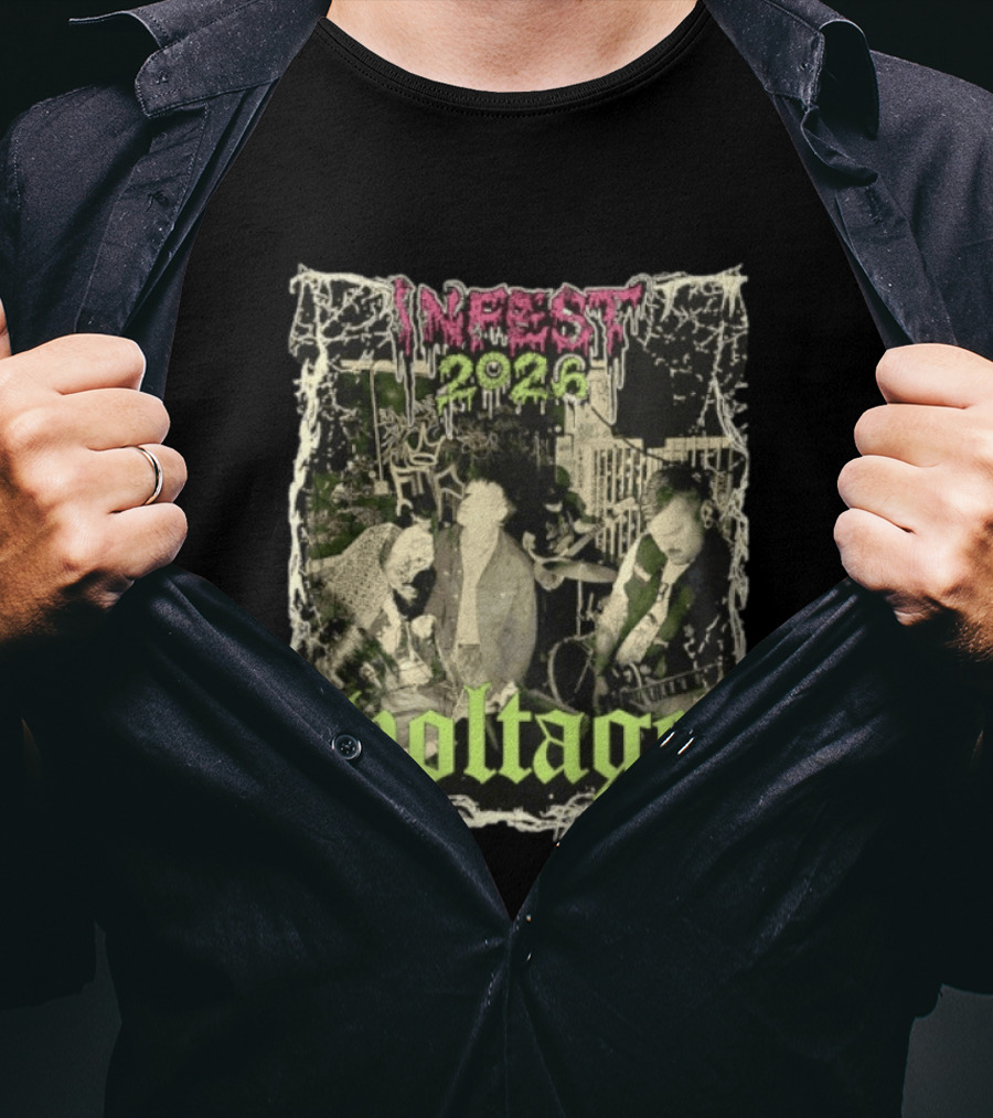 Infest 2026 Voltage From The Smoking Ruins Of Civilization T-Shirt