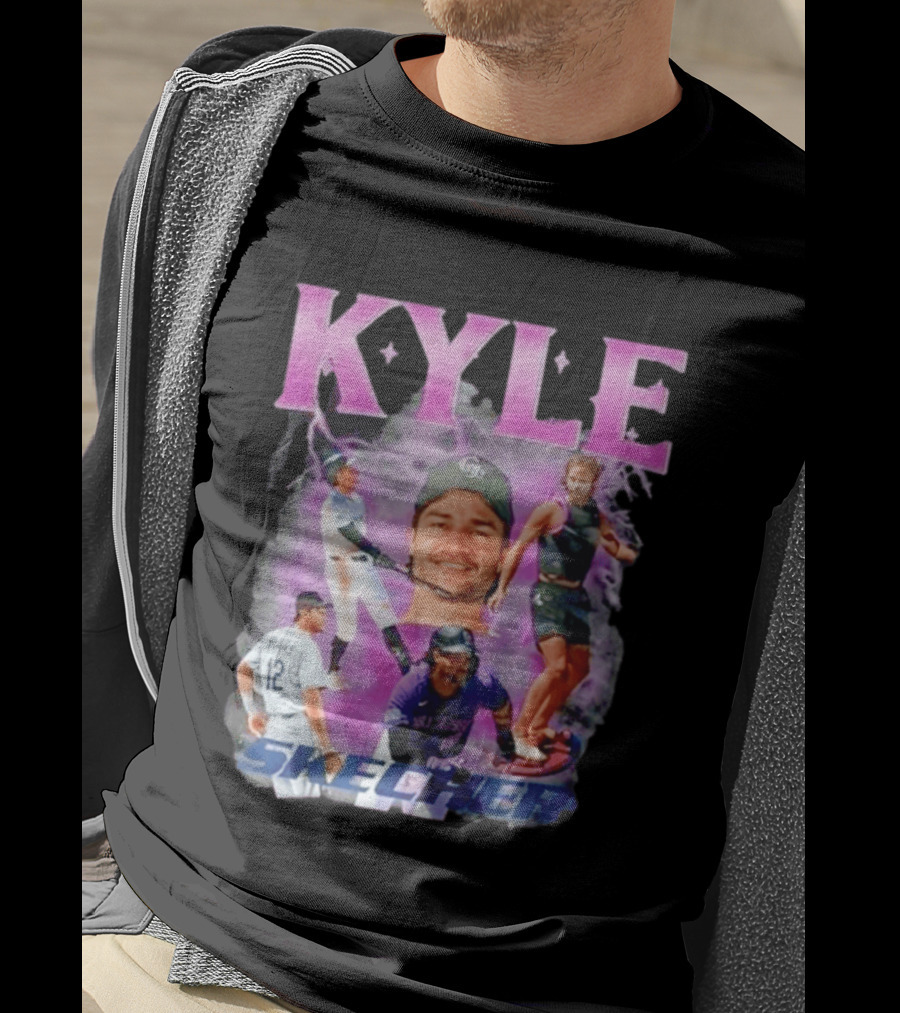 Kyle Skechers Baseball Player Collage T-Shirt