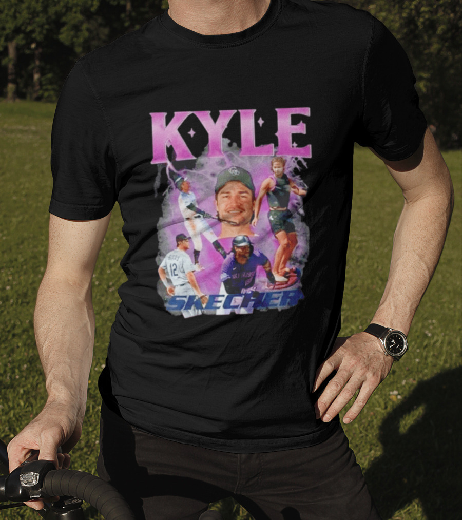 Kyle Skechers Baseball Player Collage T-Shirt