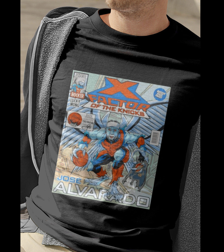 Knicks Jose Alvarado X Factor Comic Style New York Basketball Player T-Shirt
