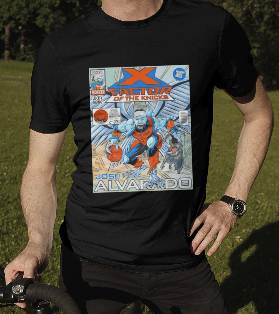 Knicks Jose Alvarado X Factor Comic Style New York Basketball Player T-Shirt