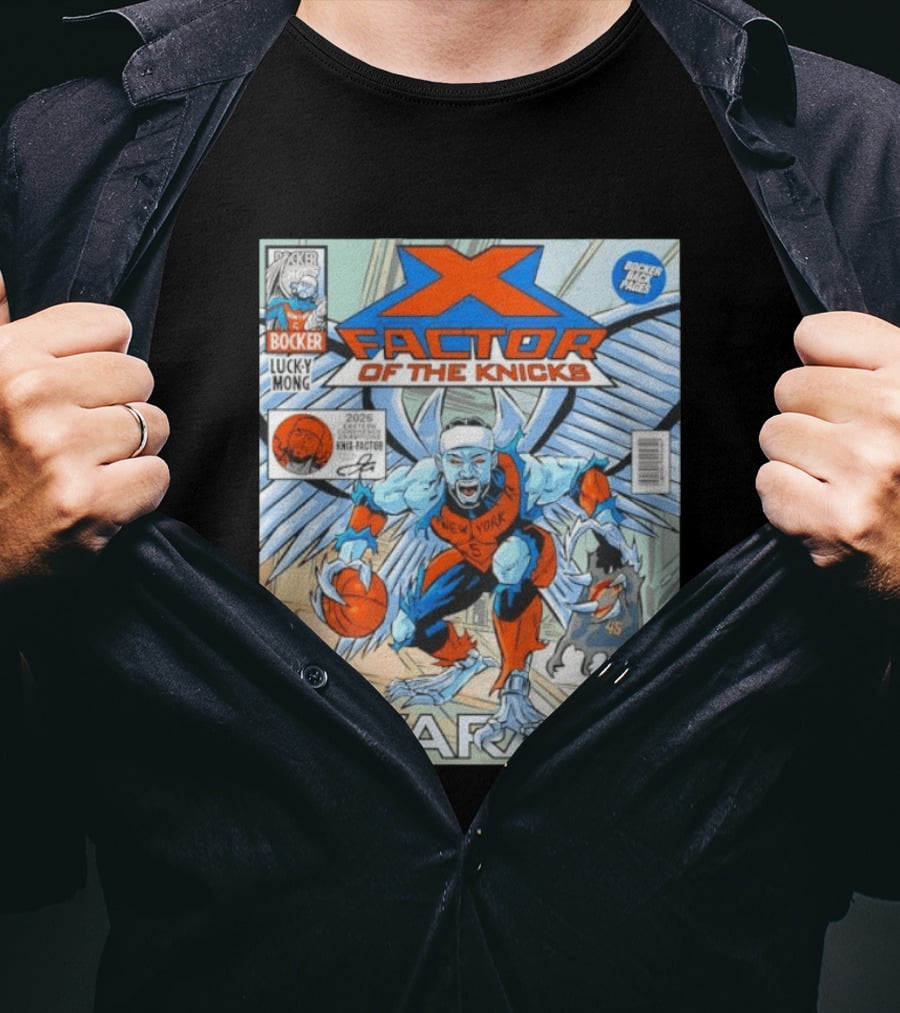 Knicks Jose Alvarado X Factor Comic Style New York Basketball Player T-Shirt