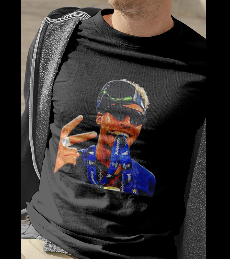 Paris Saint Germain Desire Doue Biting Medal Victory Celebration T-Shirt