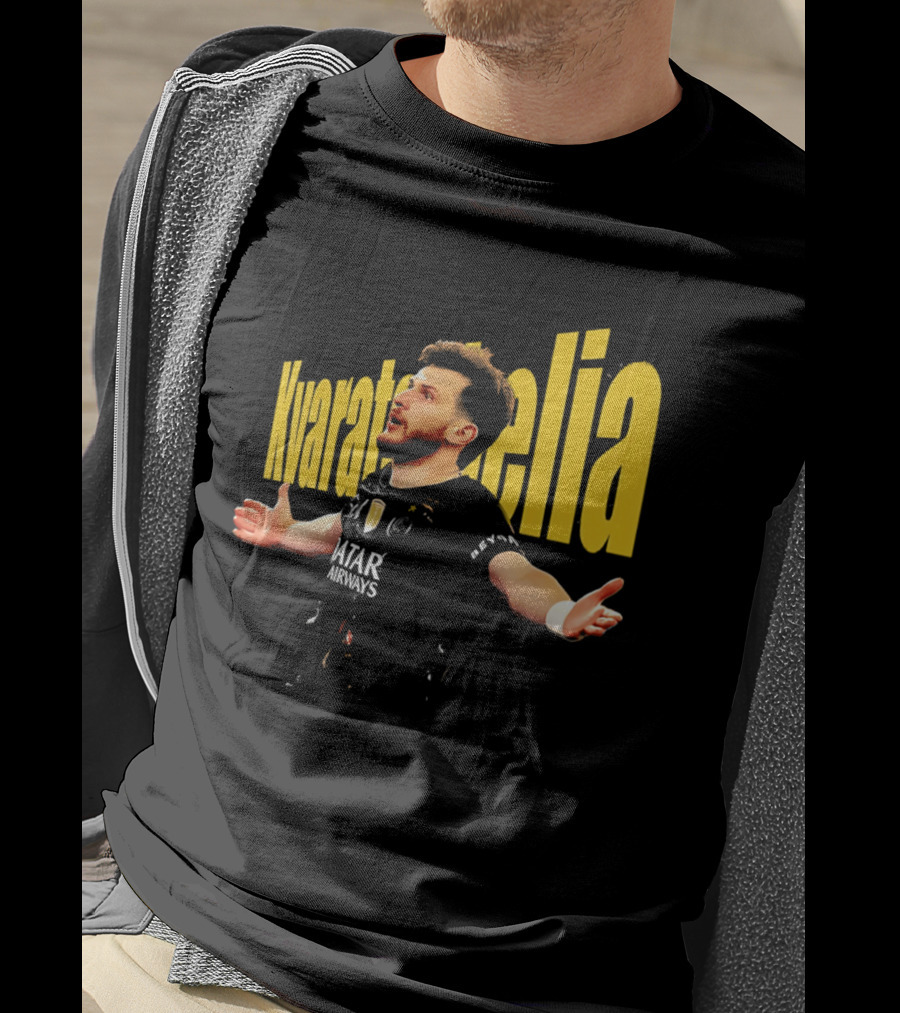 Paris Saint Germain Qatar Airways Kvaratskhelia T-Shirt