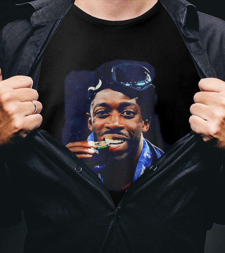 Paris Saint Germain Ousmane Dembele Biting Medal Celebration T-Shirt