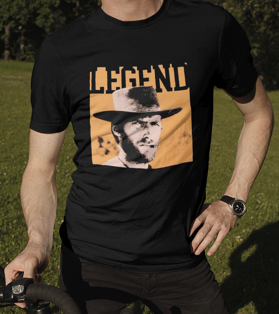Legend Clint Eastwood Smoking Cigar Classic Western T-Shirt