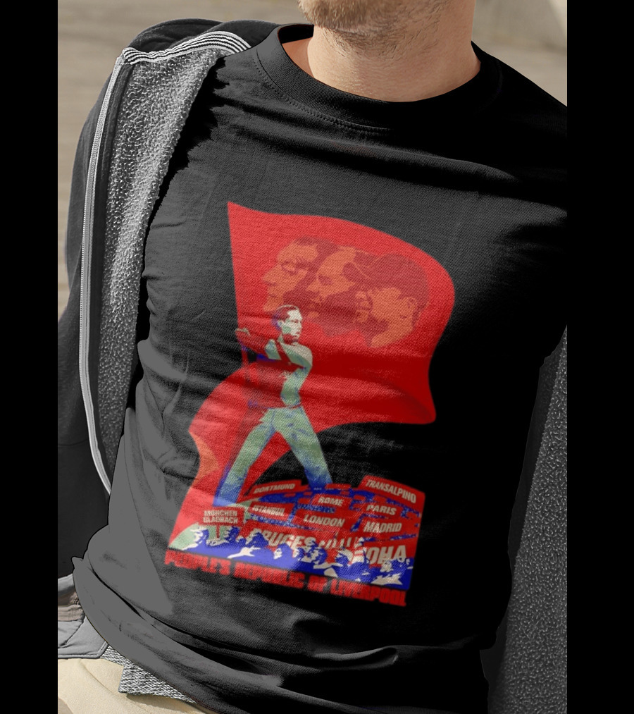 People's Republic Of Liverpool Transalpino Anfield Heroes Reds Cities Flag T-Shirt