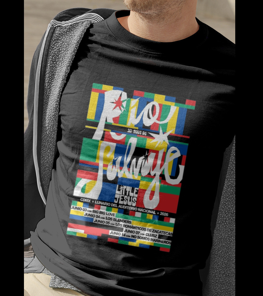 Río Salvaje 10 Años De Little Jesus CDMX Lunario Del Auditorio Nacional 2026 T-Shirt