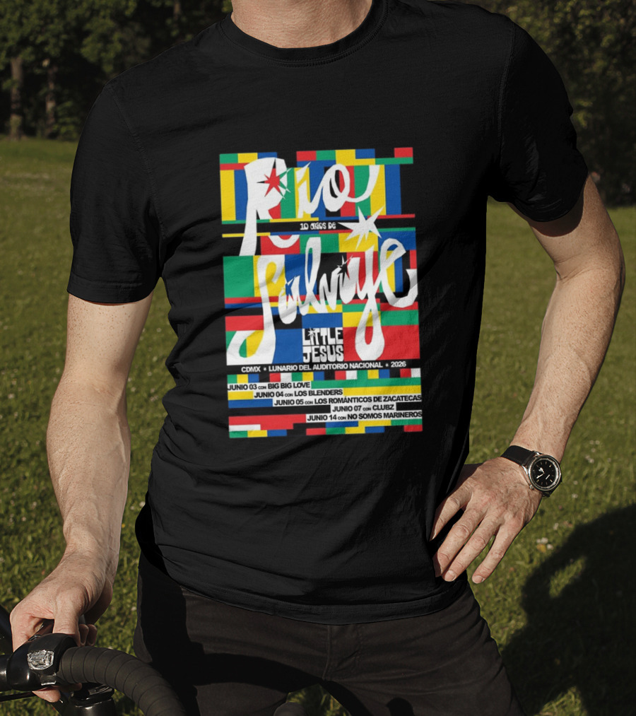 Río Salvaje 10 Años De Little Jesus CDMX Lunario Del Auditorio Nacional 2026 T-Shirt
